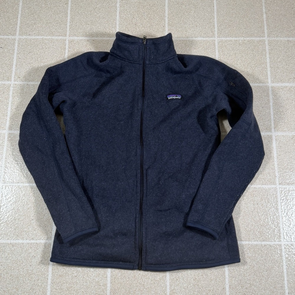 Patagonia Better Sweater Fleece Jacket Womens Large Navy Blue Full-Zip Hiking